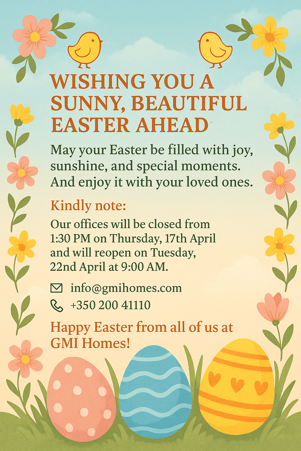 Image of WISHING YOU ALL A LOVELY EASTER BREAK